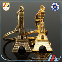 Sedex 4P promotional custom Eiffel towers key rings / keyrings